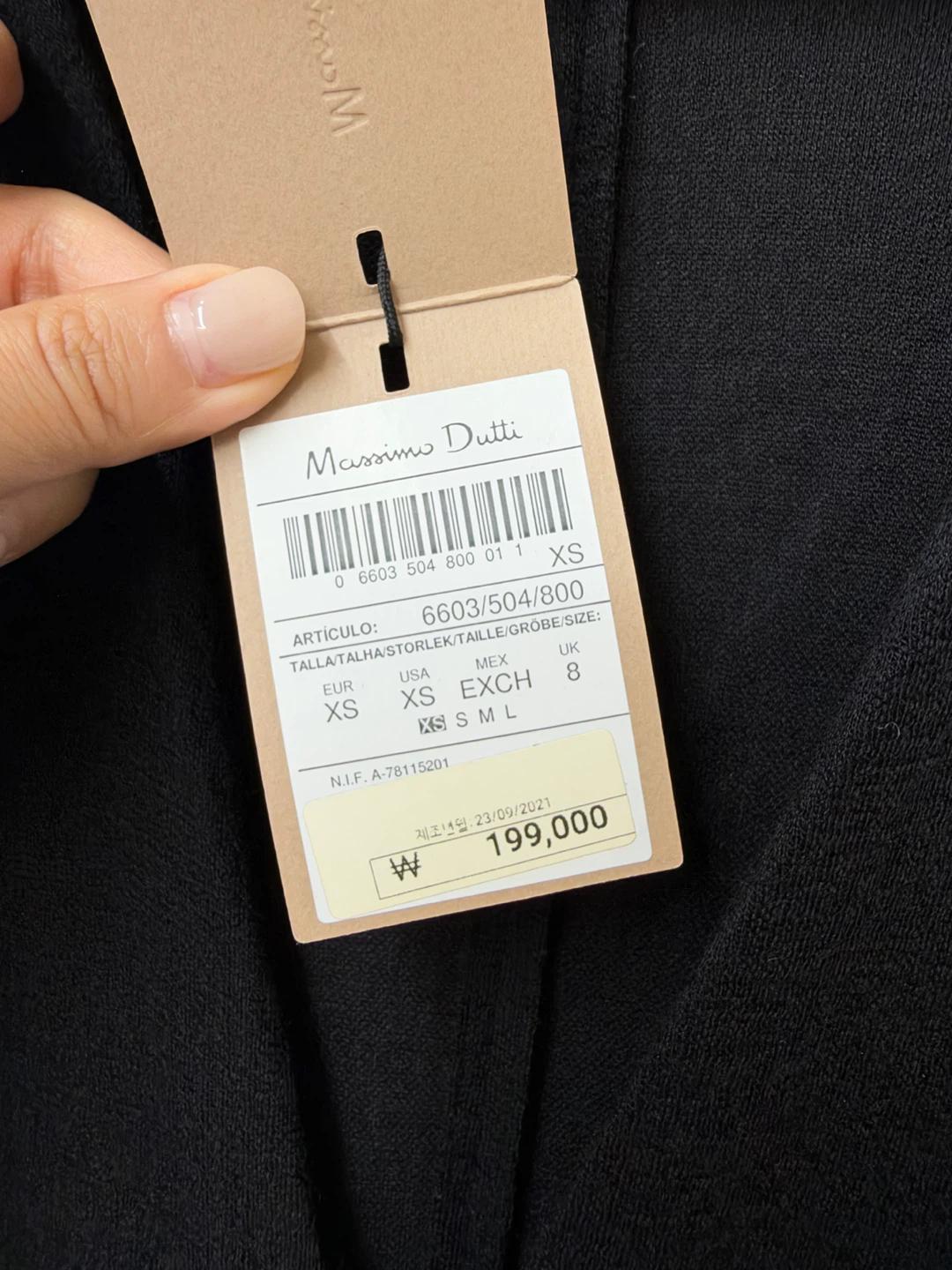 (새상품) Massimo Dutti 블랙 양모 원피스 XS 4