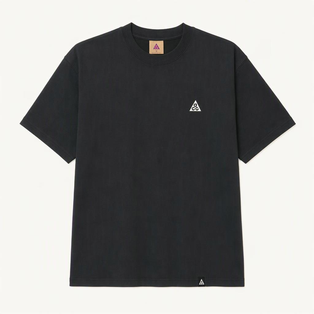 나이키 ACG 로고 자수 반팔 티셔츠 블랙
