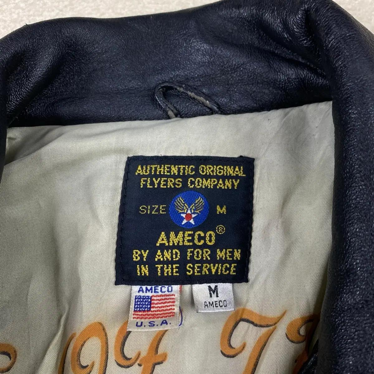 Ameco 빈티지 리얼레더 A-2 자켓 (100) 11