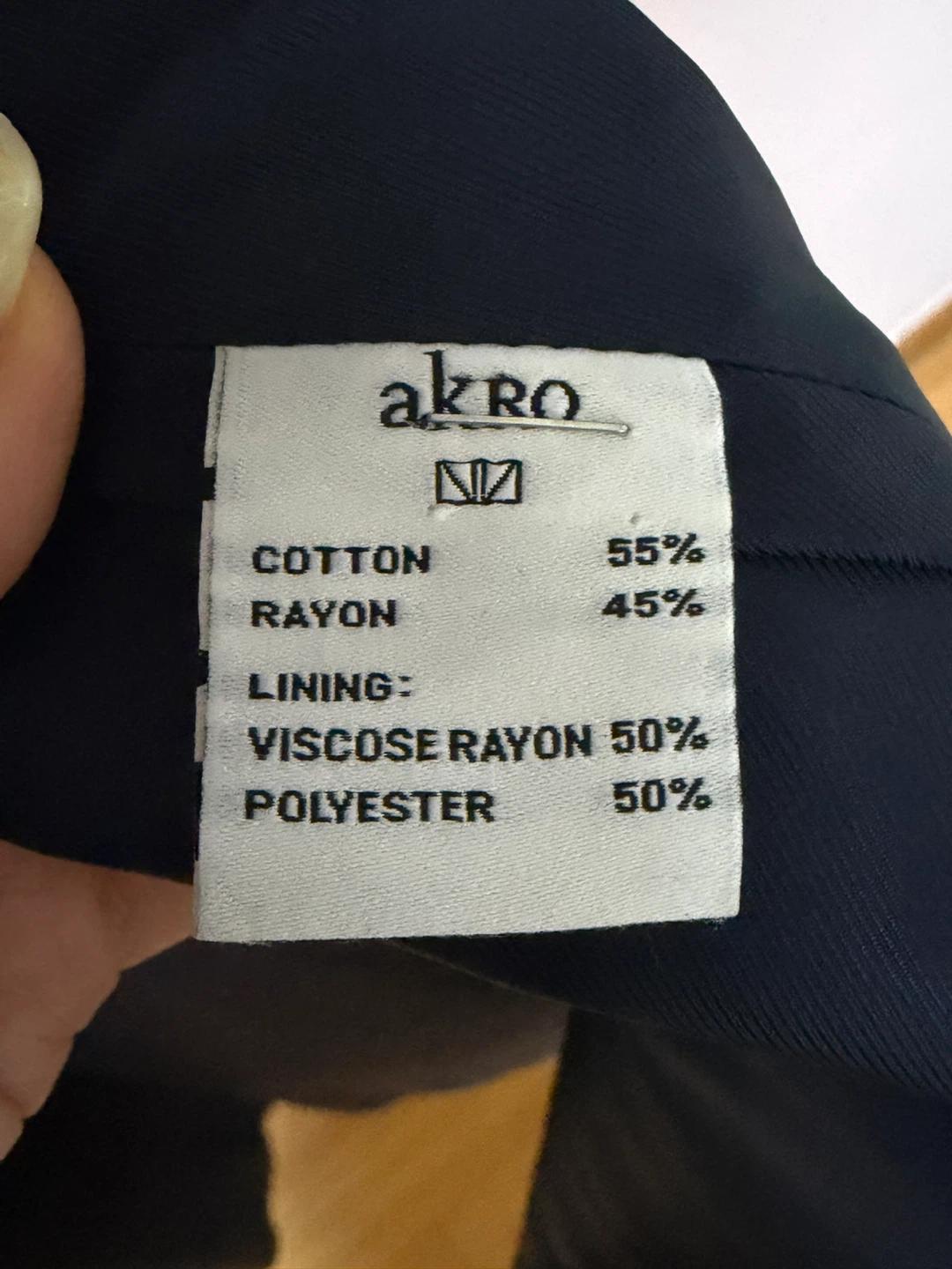 akro 네이비 더블 버튼 트렌치코트 5