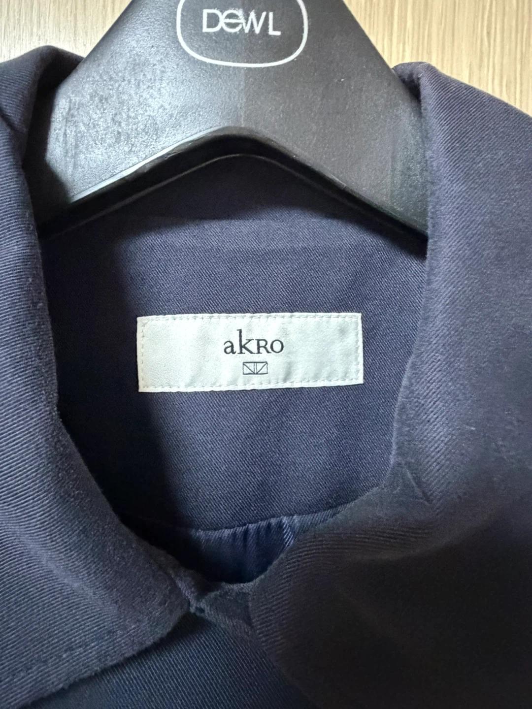 akro 네이비 더블 버튼 트렌치코트 6