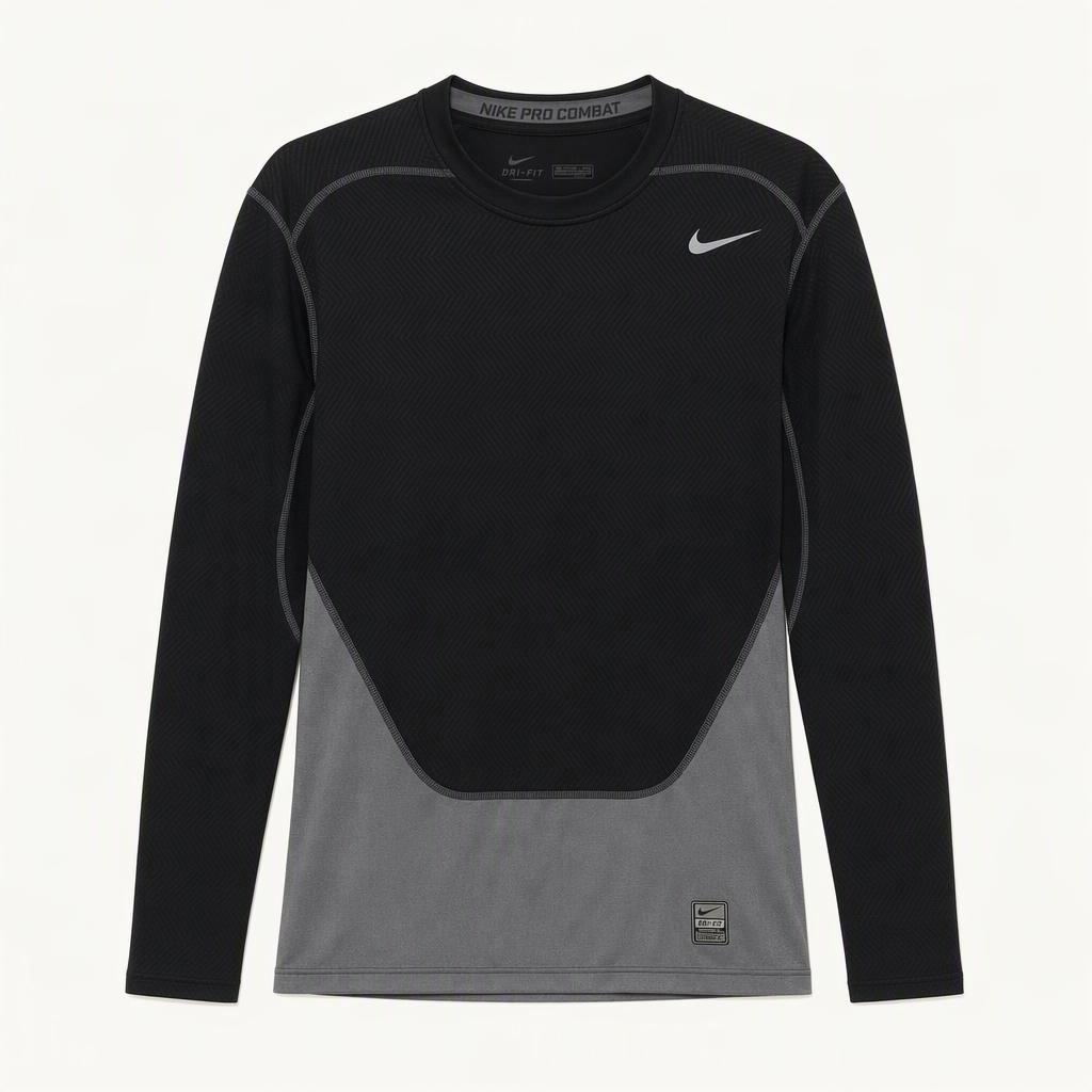 L,100 )) NIKE 나이키 드라이핏 프로컴뱃 긴팔티셔츠 !~ 블랙 & 그레이 색상~