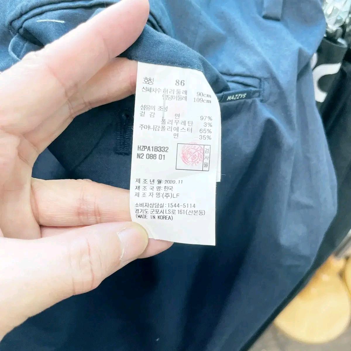 헤지스 2020 남성캐주얼바지 33 6