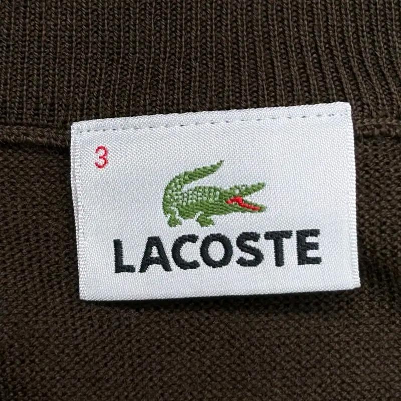 LACOSTE 브이넥 니트 베스트 브라운 3 4