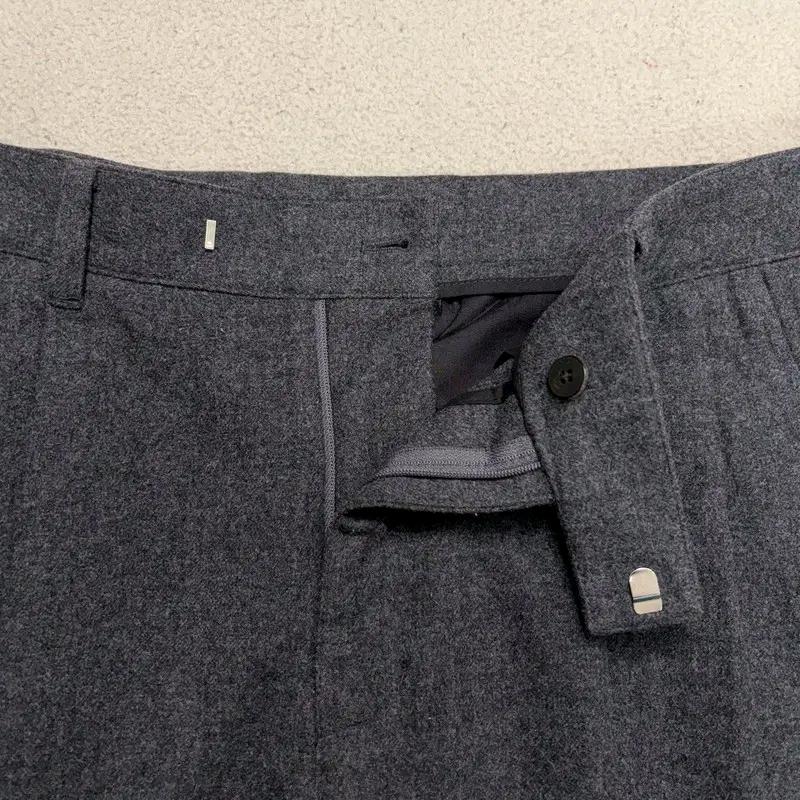 SOLIDHOMME 25F/W 캐시미어 와이드 투턱 슬랙스 챠콜 48 6