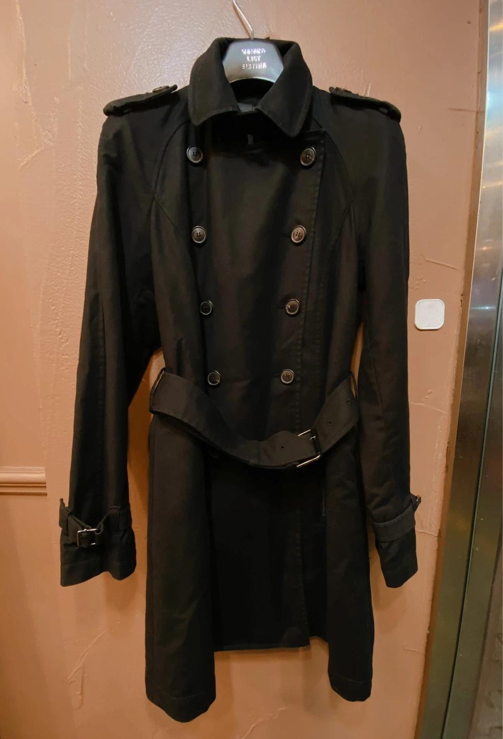 새제품 ZARA 블랙 미드 트렌치 코트 2