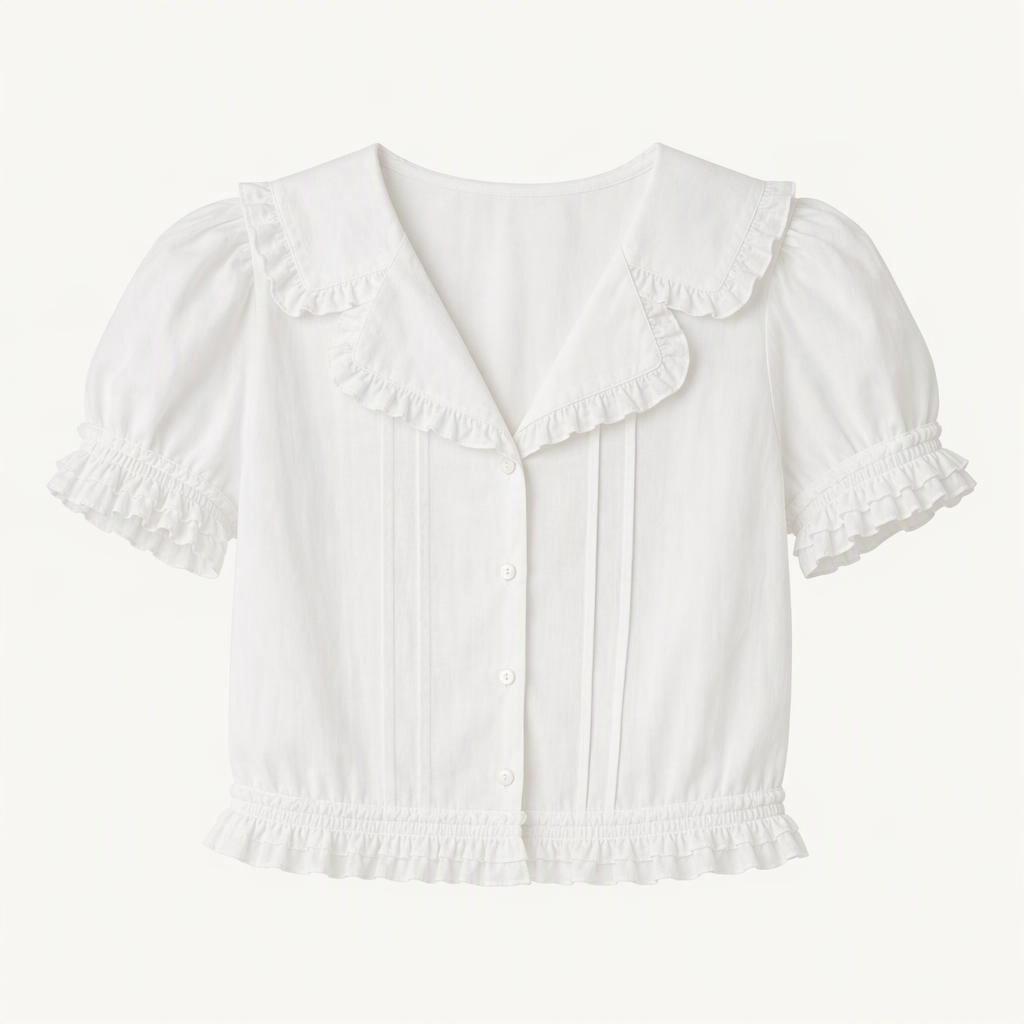 플로움 Irene Lace Blouse 레이스 블라우스 화이트
