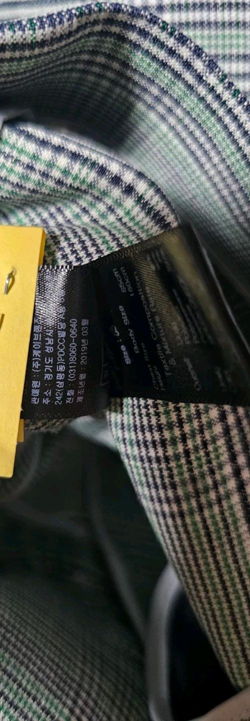 케네스콜 뉴욕 체크 더블 자켓  55 6