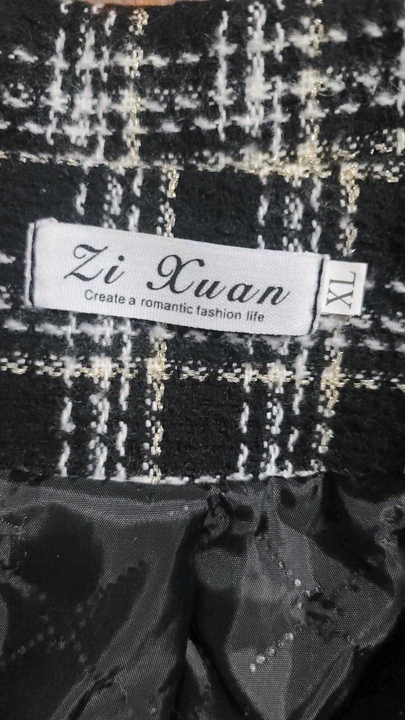 Zi Xuan 체크 트위드 자켓 3