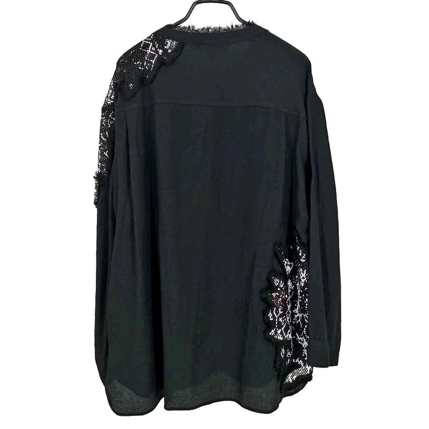 보브 여성 춘추 그물망 긴팔블라우스 블랙66 (HU46669) 3
