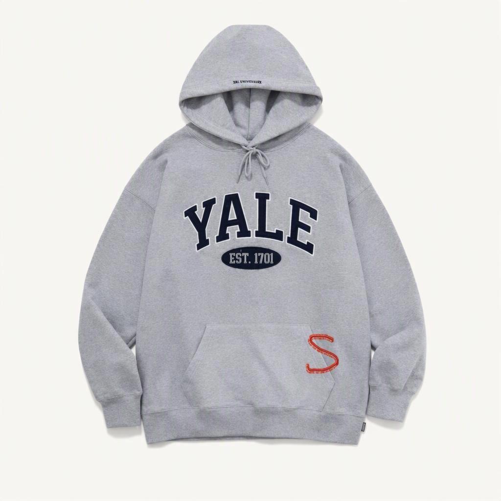 YALE 그레이 후드티