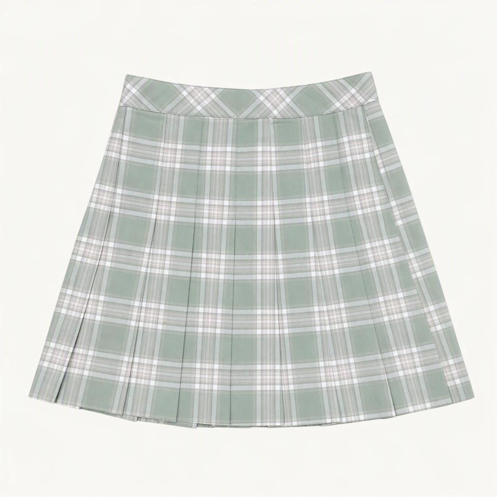 H&M 체크 플리츠 스커트 민트 34(s)