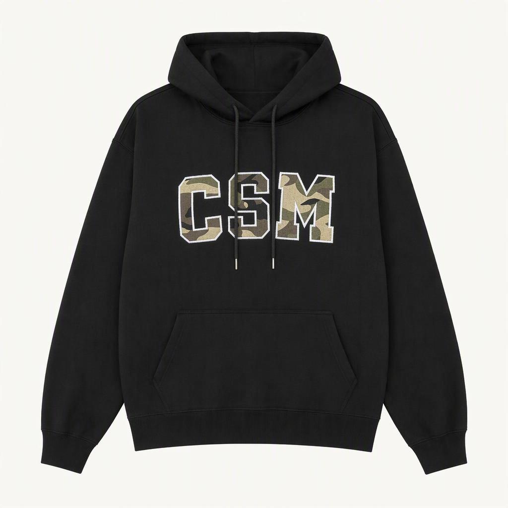 아이필 블루 씨에스엠 CSM 카모 로고 후드 티셔츠 블랙 M 