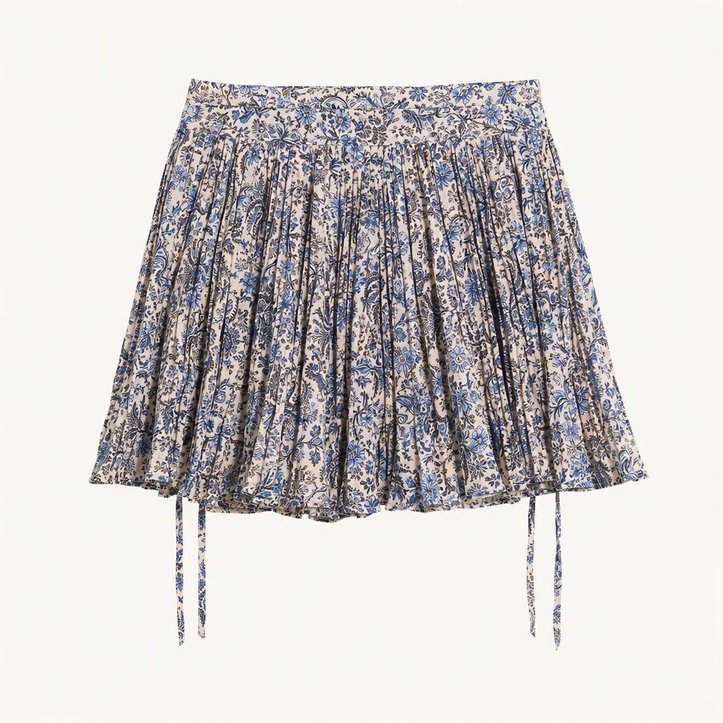 H&M 페이즐리 플리츠 스커트