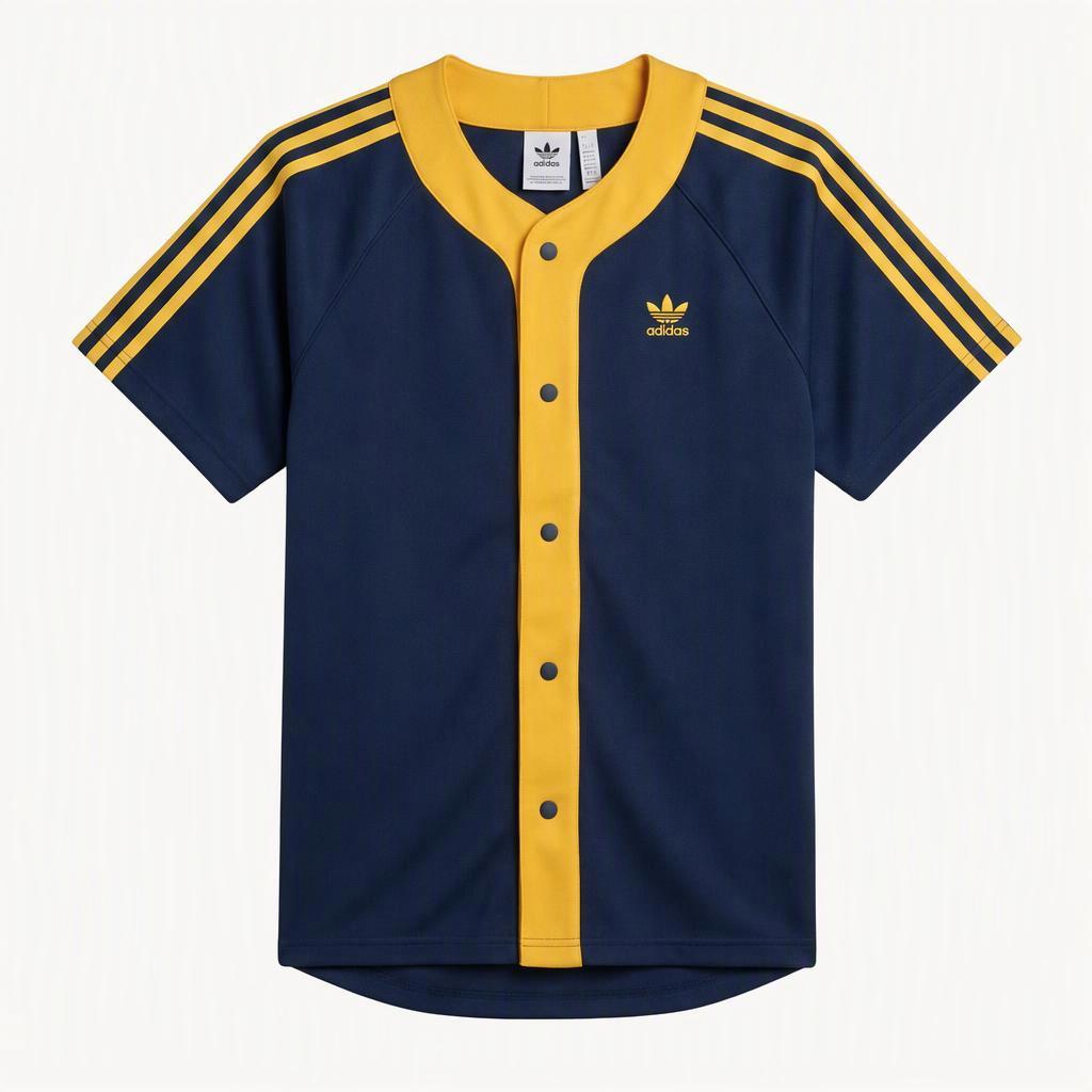 아디다스(Adidas) 클래식 BB 셔츠 네이비 옐로우 모델 남녀공용XL정도