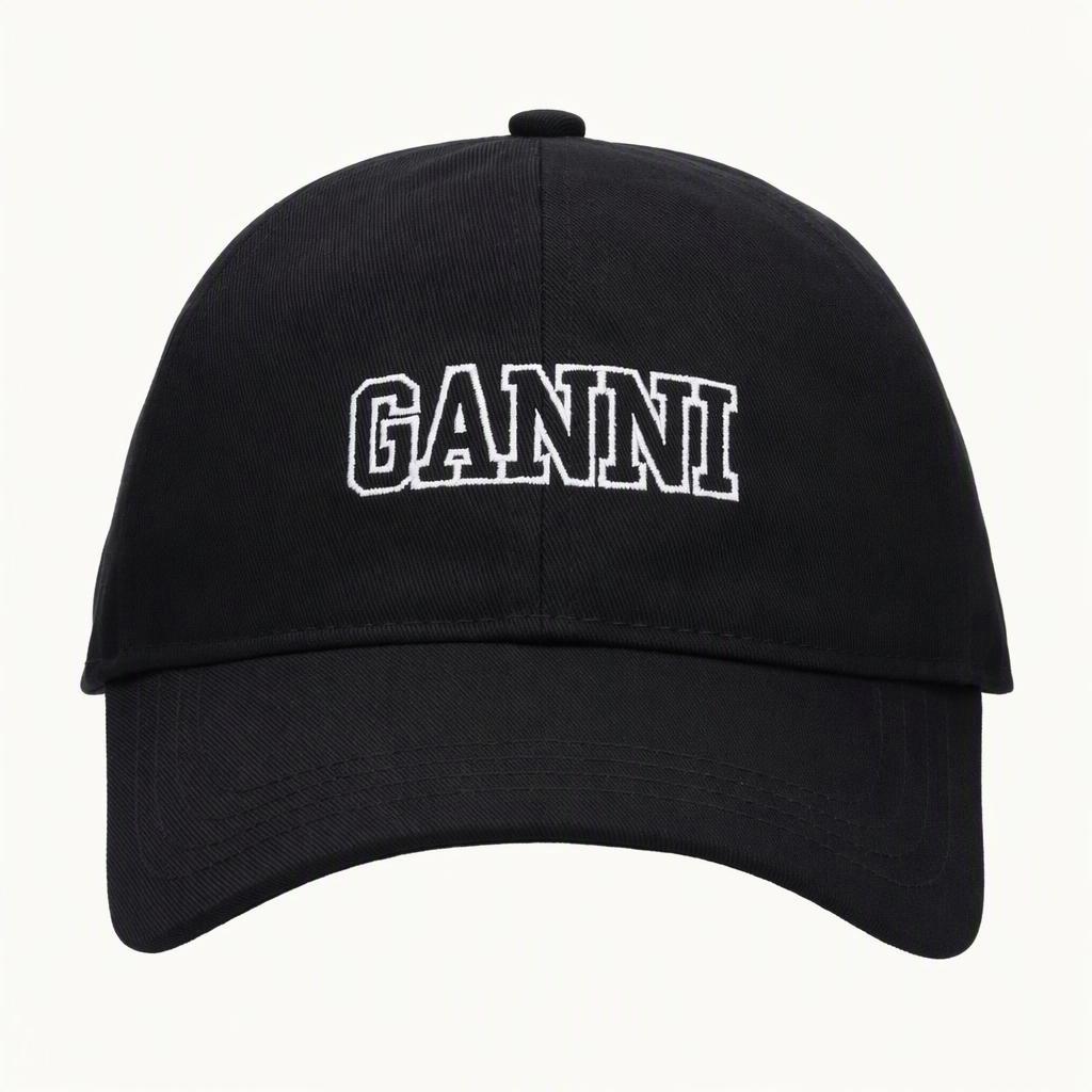 가니 GANNI 로고 볼캡 블랙