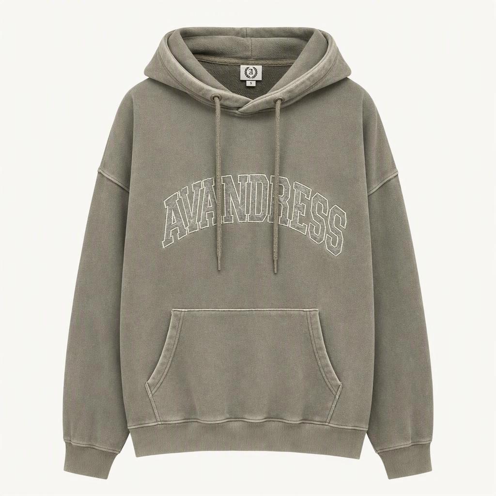 Pigment Felt Overfit Hoody 카키