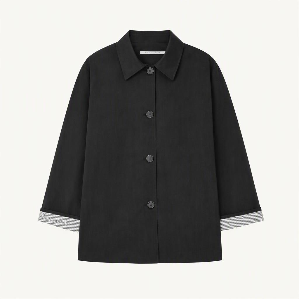 웬즈데이오아시스 Half Cotton Trench Coat_BLACK(W260T02) S