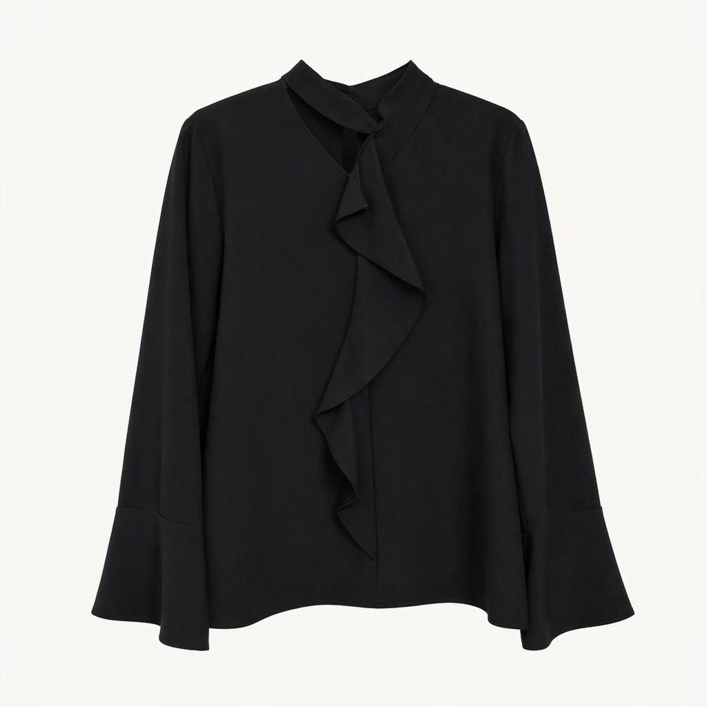 Mixxo 프릴 블라우스 S 블랙