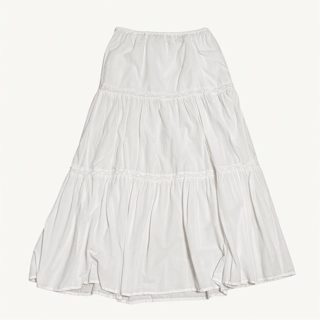 H&M 캉캉 롱스커트 화이트