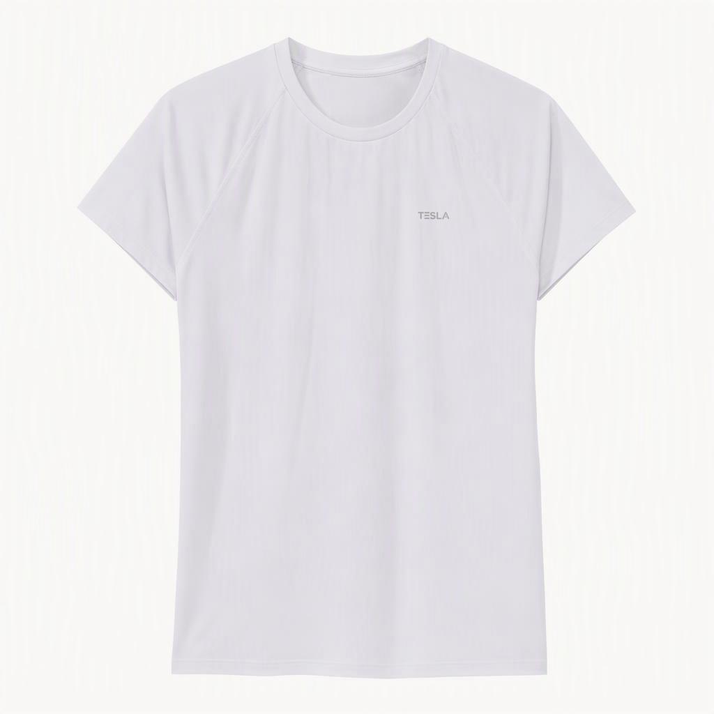 테슬라 기능성 반팔 티셔츠 화이트