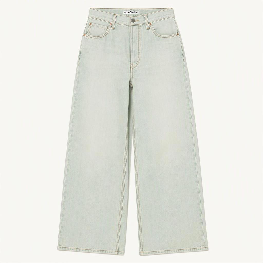 Acne Studios 민트 워싱 와이드 데님 팬츠
