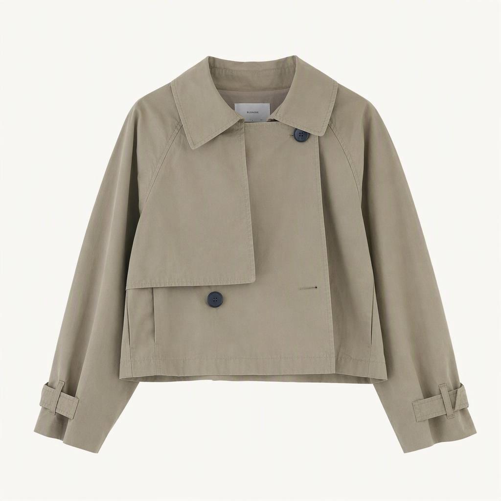 블론디 숏 트렌치코트 베이지 자켓