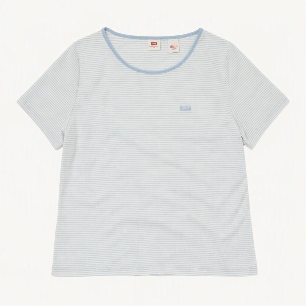 리바이스 스트라이프 반팔 티셔츠 스카이블루
