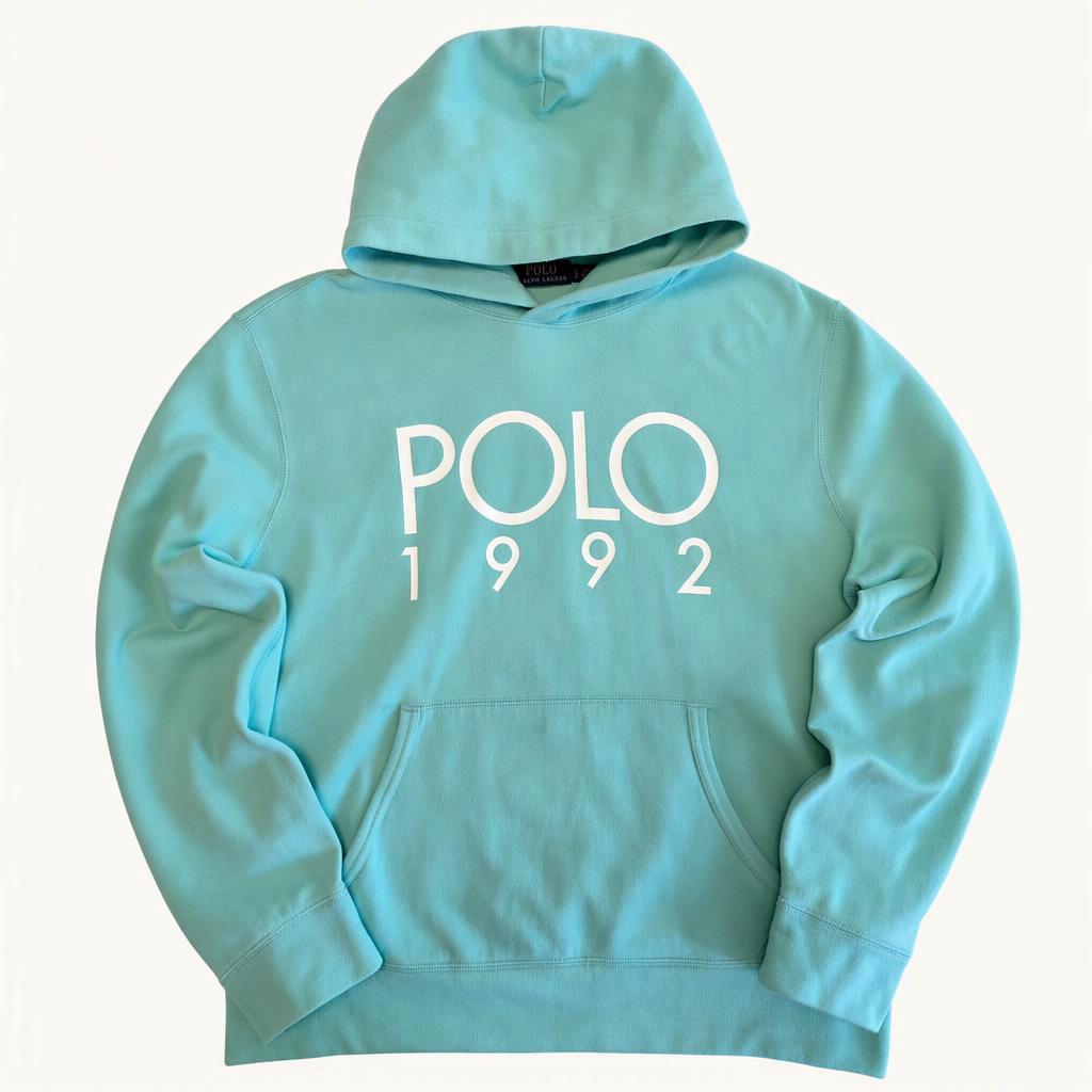 폴로 랄프로렌 POLO 1992 기모 후드티 민트 L