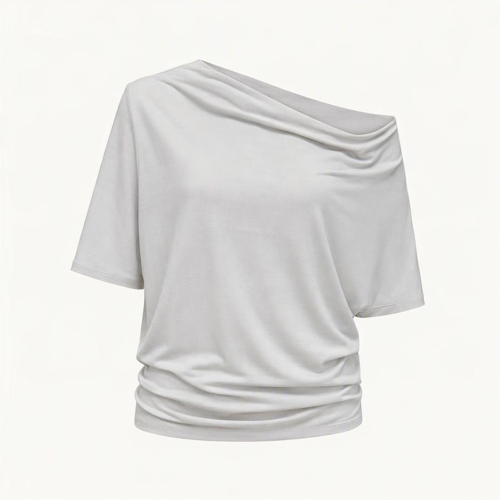 아수라 SOFT COWL T-SHIRT (LIGHT GREY)