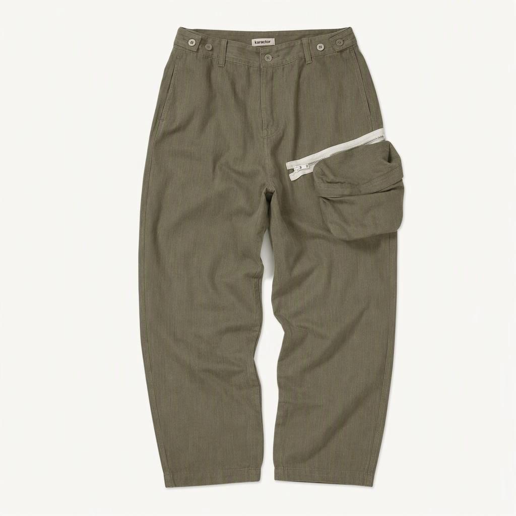 카락터 Trapper Pouch Pants / Ash Khaki