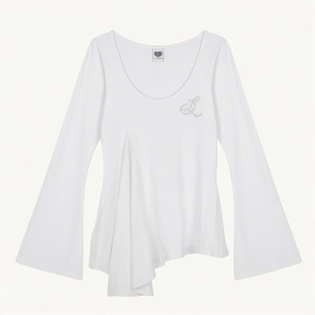 RL LAYERED LACE TEE(WHITE)