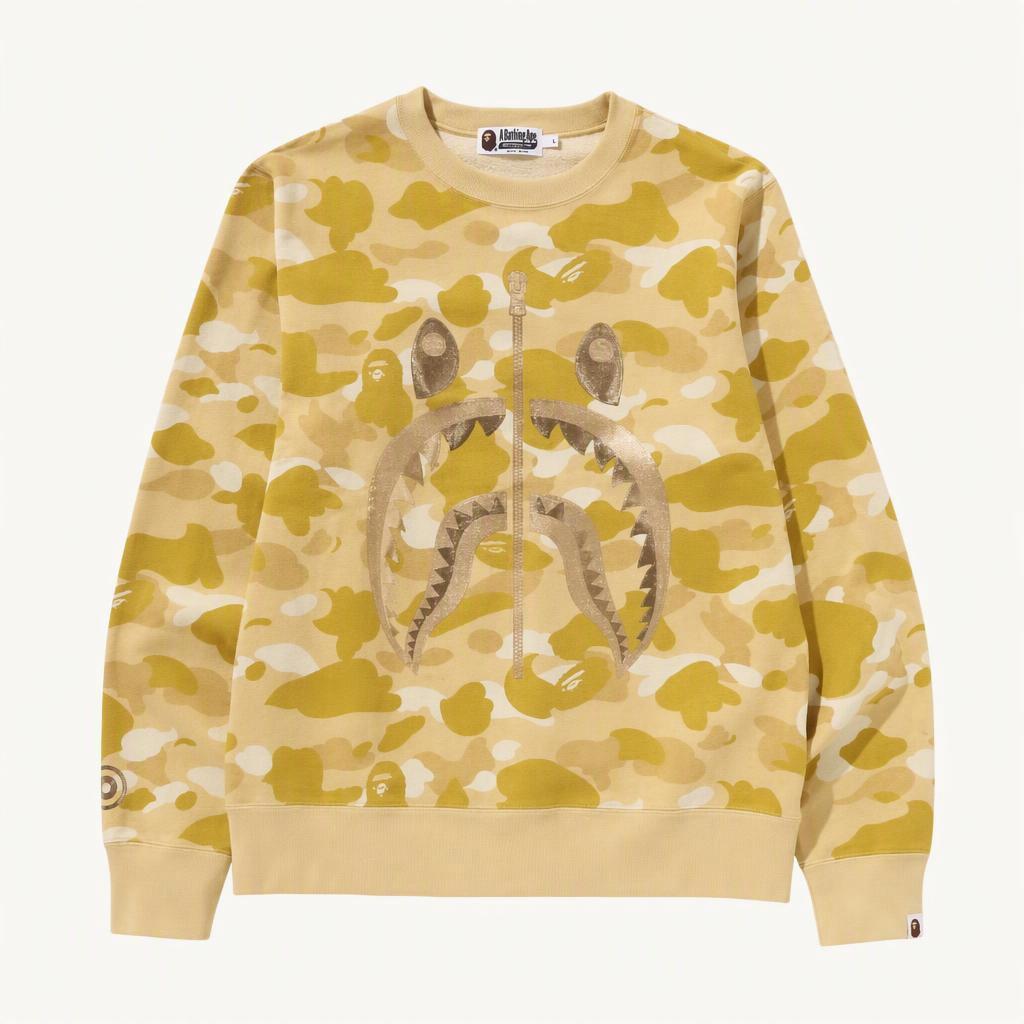 BAPE Color Camo Shark Crewneck Yellow