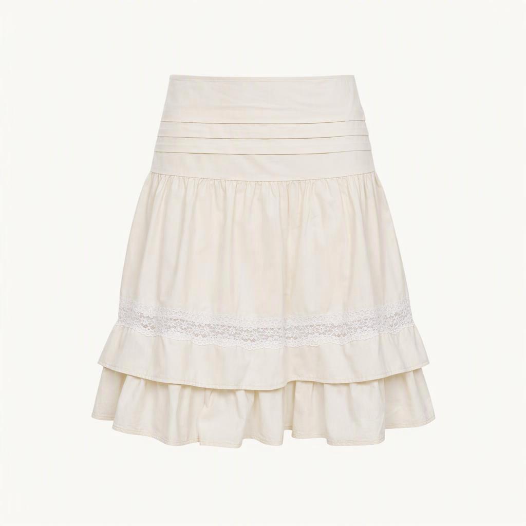 337. Tiered Lace SK _ Cream  노컨텐츠 스커트
