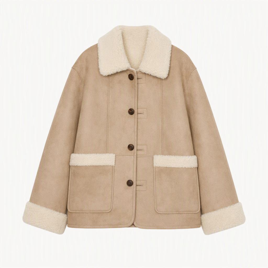 Reversible suede mustang_Beige