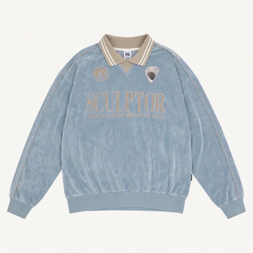 스컬프터 Velour Soccer Jersey (Baby Blue)
