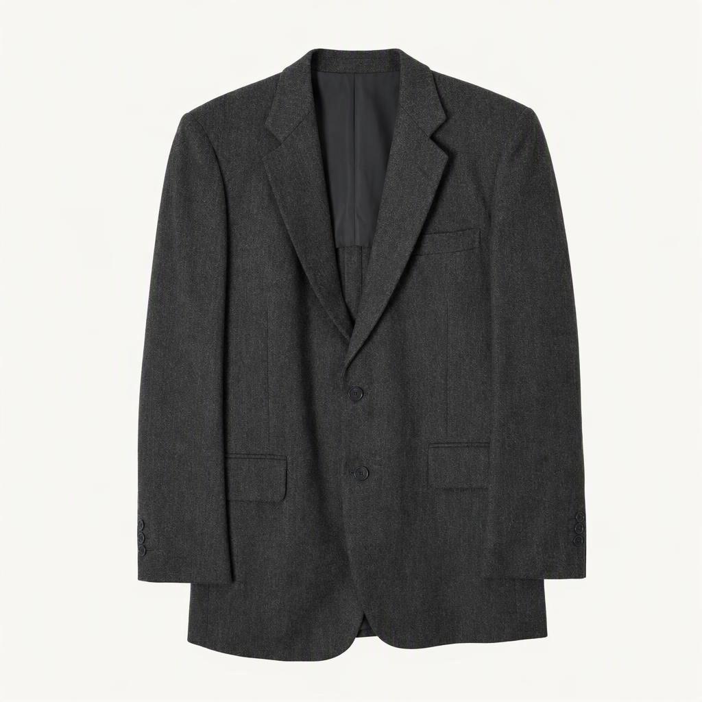 Japanese Brand 클래식 차콜 울 자켓