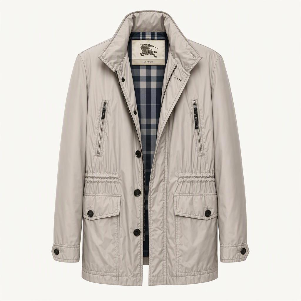 버버리 BURBERRY - 골드 베이지 체크 라이닝 필드 자켓 100 -105