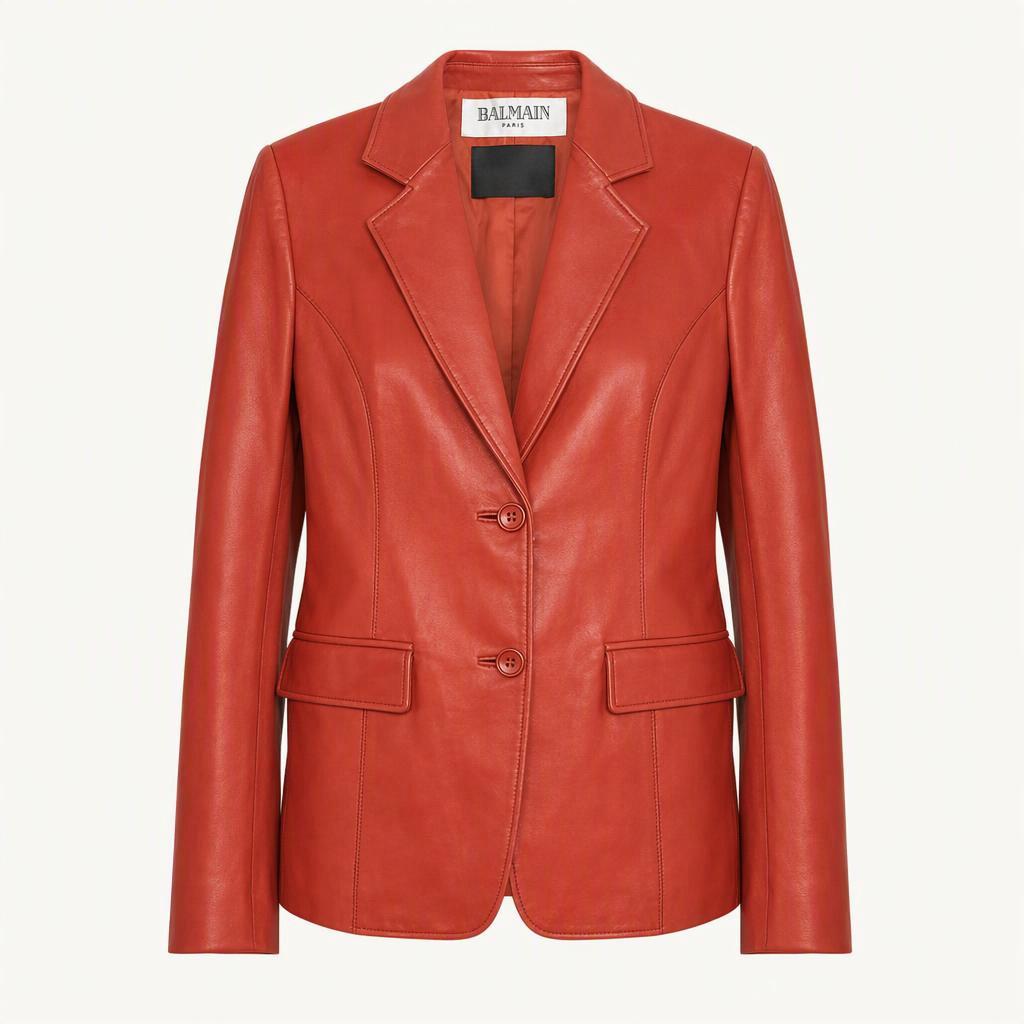 [4545] Balmain lamb leather Blazers