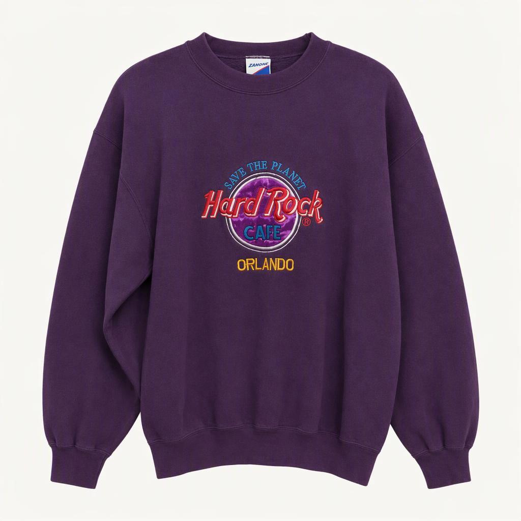 [3991]hardrock cafe purple sweatshirt