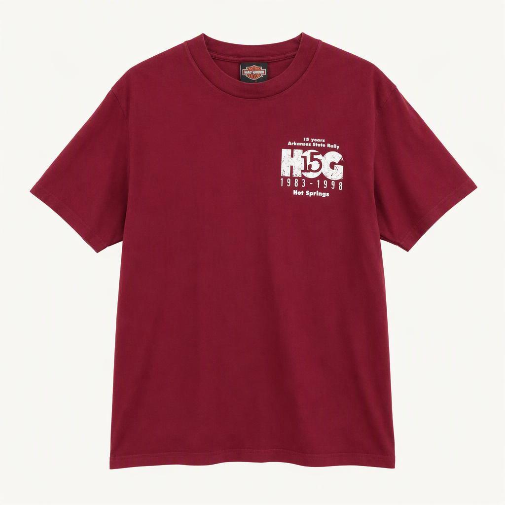 [3995]90s Harley Davidson Wine T-shirt