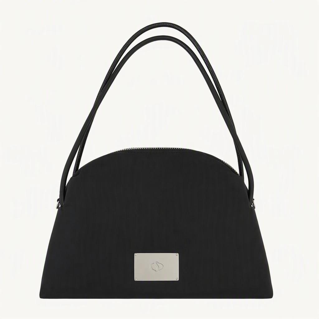 SYMBOL NYLON COMPACTBAG [BLACK]