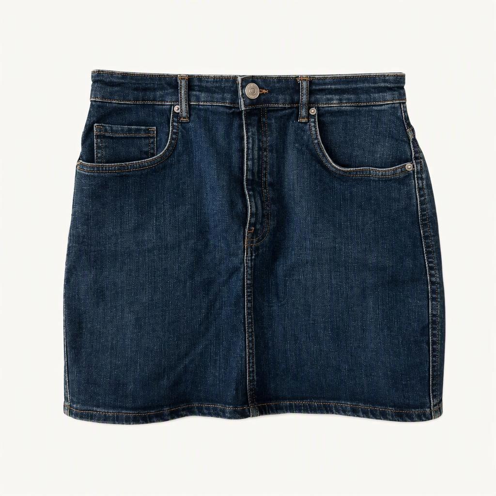 자라 ZARA 데님 미니스커트 진청 L