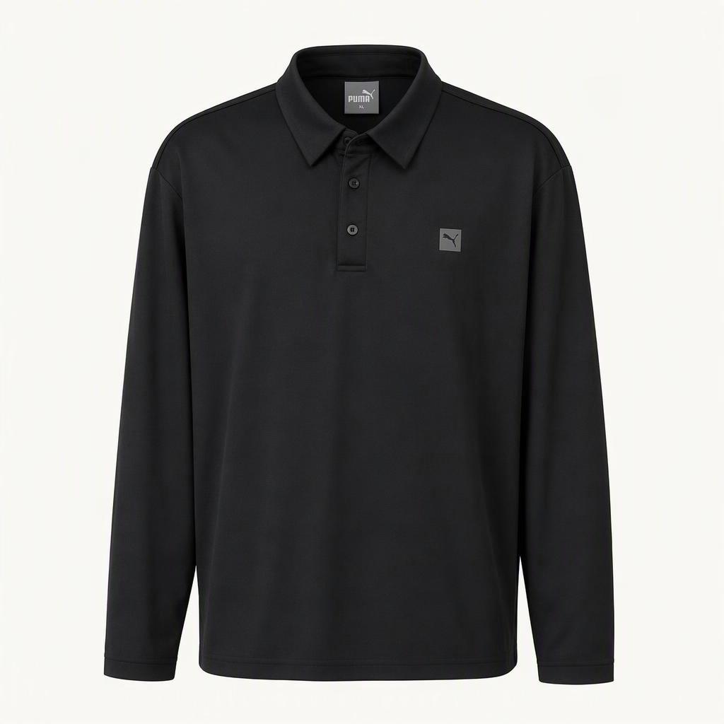asia XL )) PUMA golf 푸마 골프 카라 긴팔티셔츠 ! 블랙 색상 ~