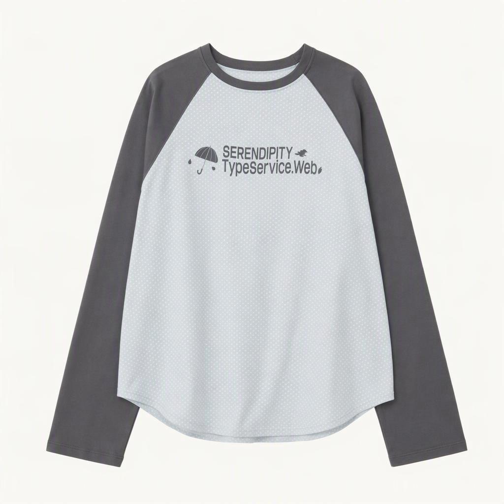 타입서비스 롱슬리브리스 Dotted Raglan Top