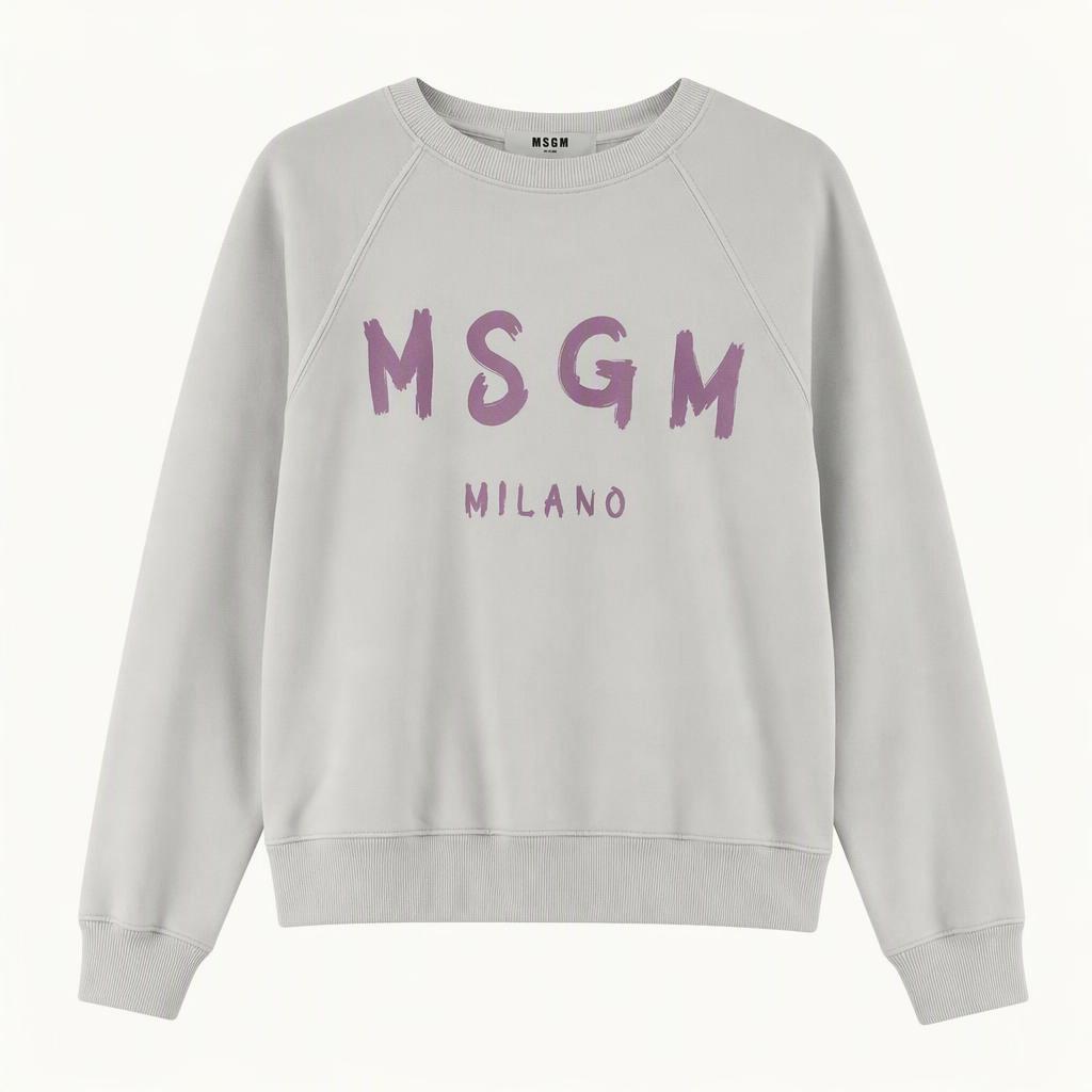 MSGM 화이트 여자 맨투맨 M N8510
