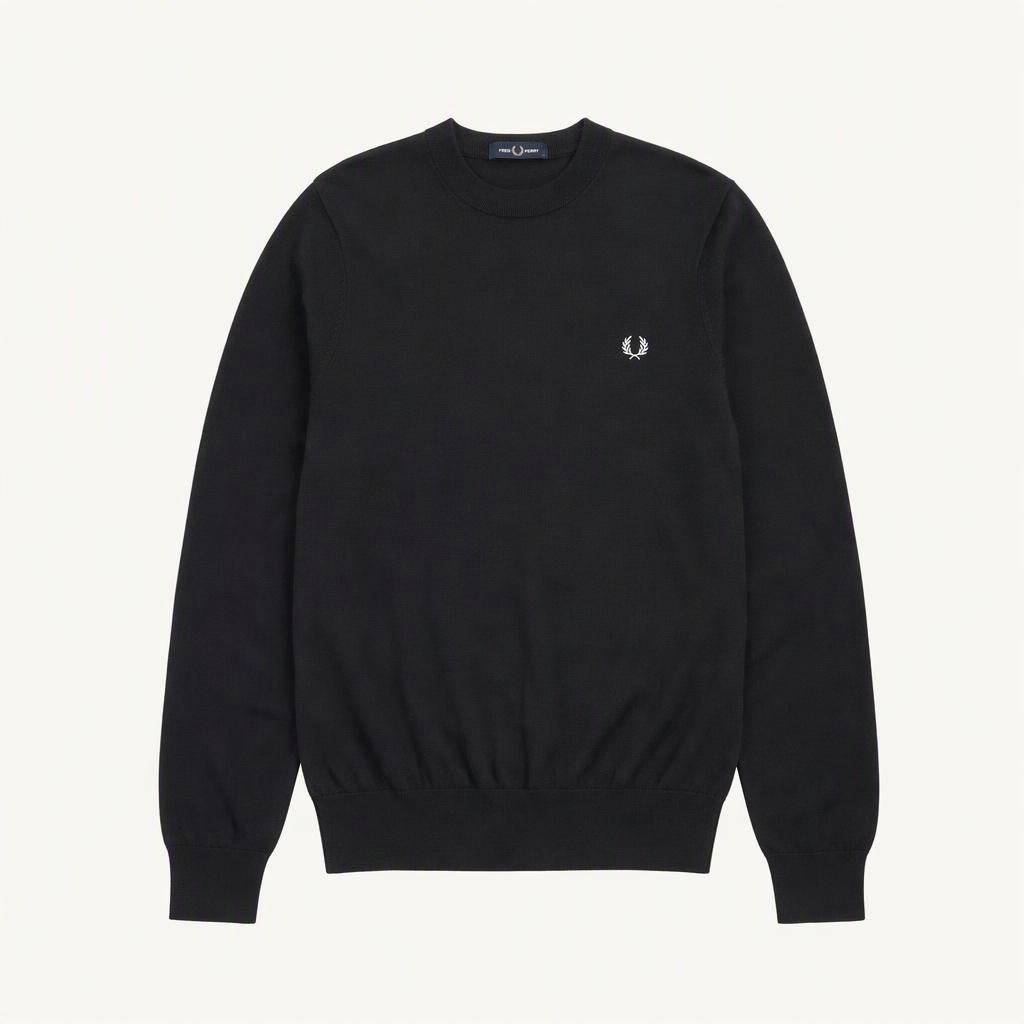 FRED PERRY 크루넥 메리노 울 니트