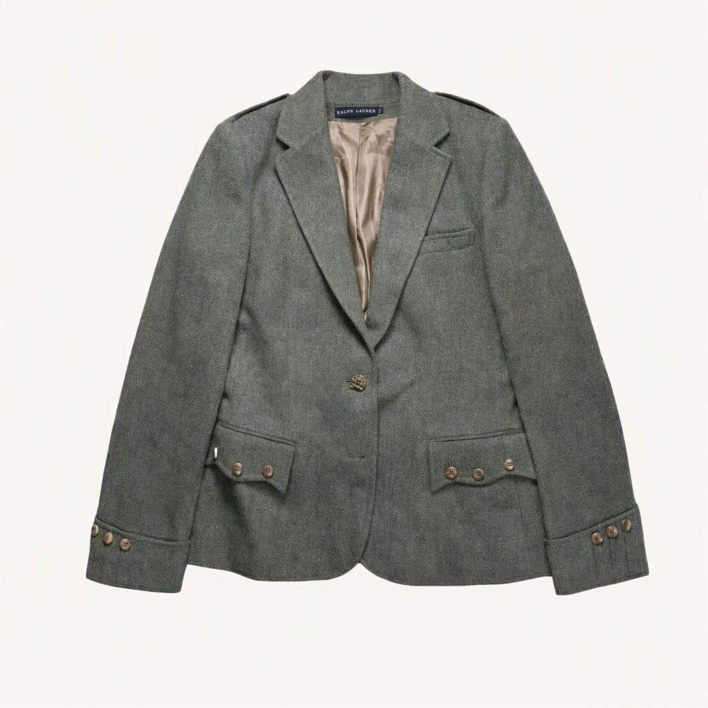 RALPH LAUREN 알파카 울 혼방 블레이저 자켓 10