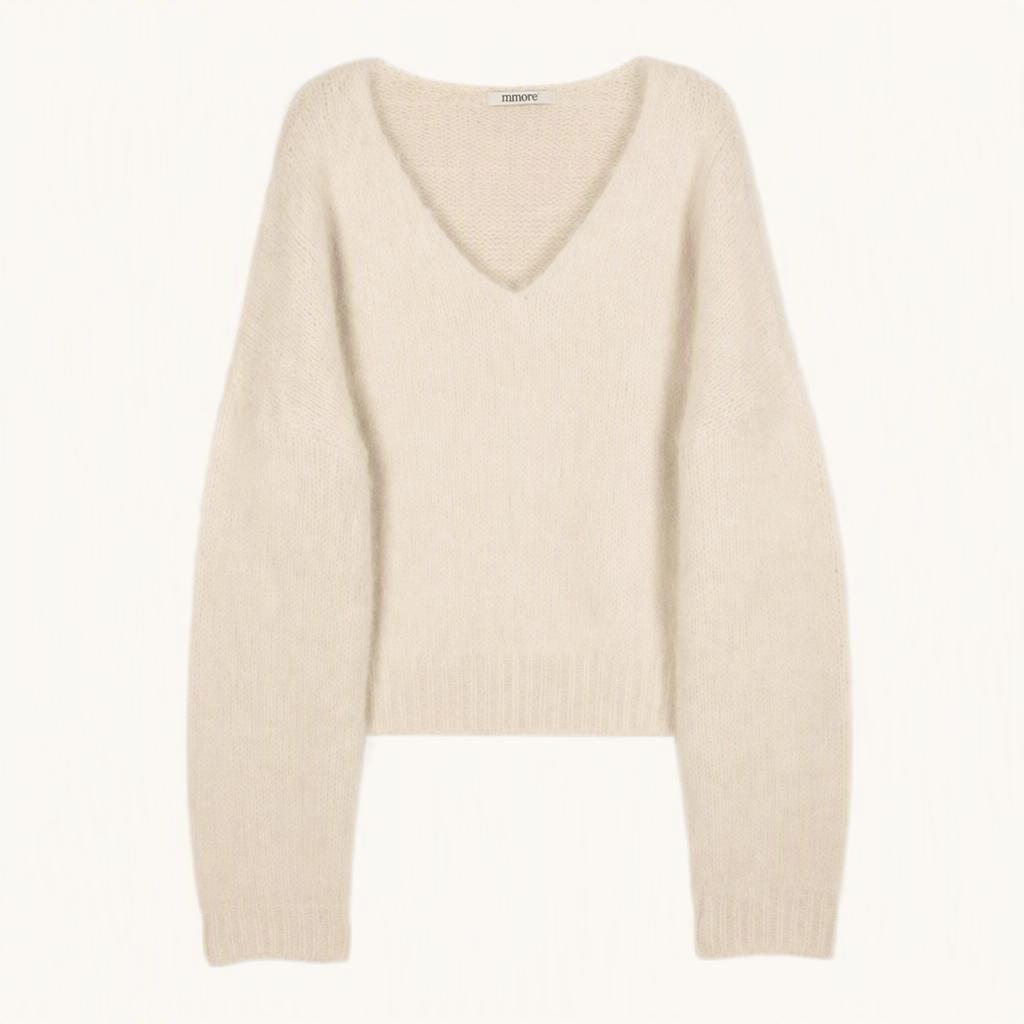 [mmore] bijou alpaca v neck knit