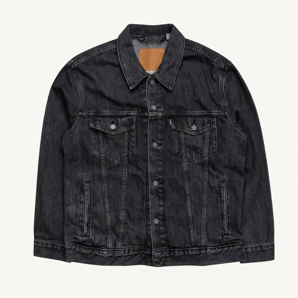 LEVI'S 빅E 트러커 데님 흑청 자켓 M